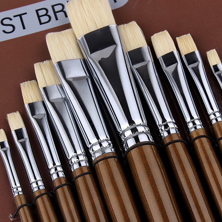 579 wood handle paintbrush bristle brush ferrule details