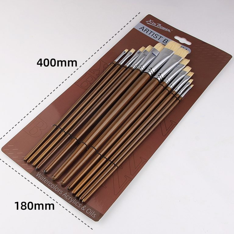 579 wood handle paintbrush bristle brush package (1)