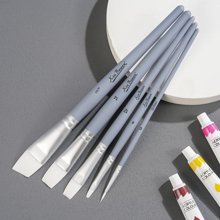 Gray Rubber Paint Painted 5 Pcs Master Art Brush (1)