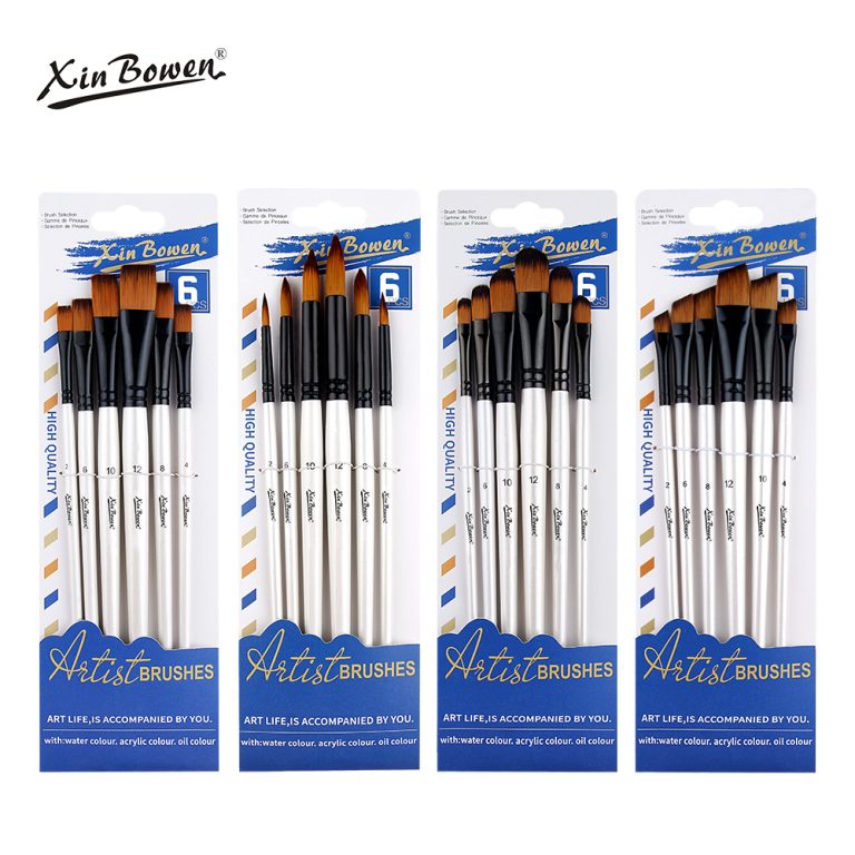 Mainly picture of 6pcs paintbrush pearl color package real look