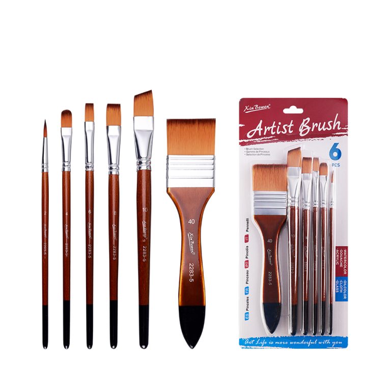 Tea Color Nylon Hair Art Paintbrush