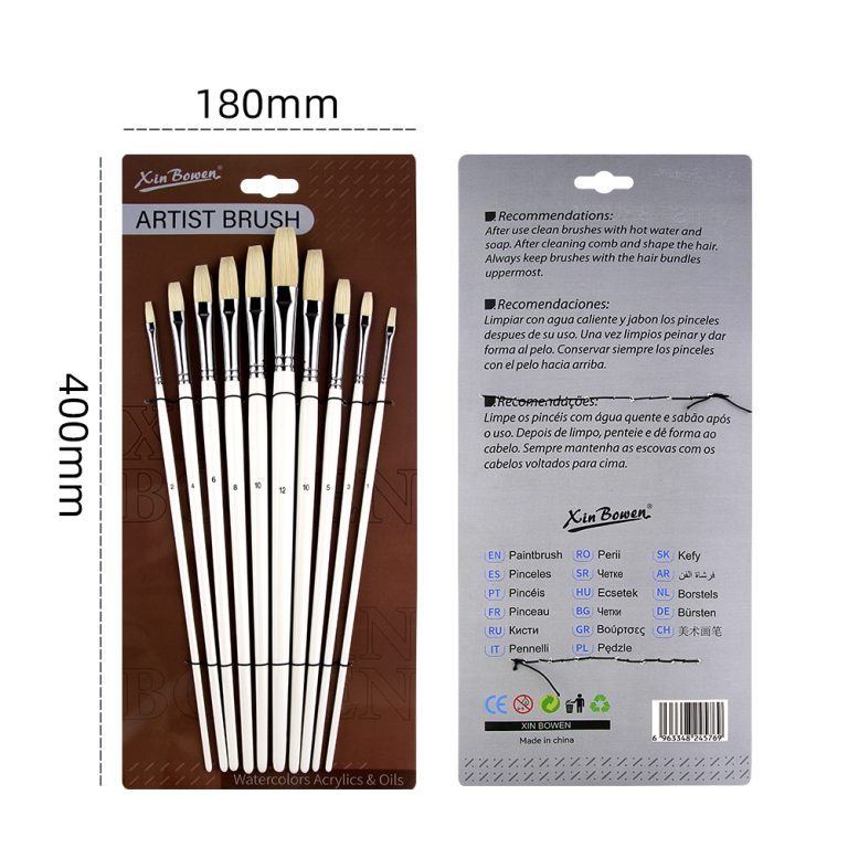 hog hair paintbrushes package size