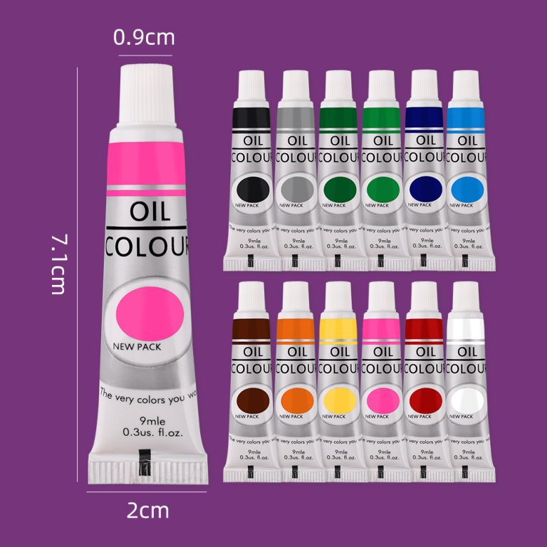 tube size of oil paint