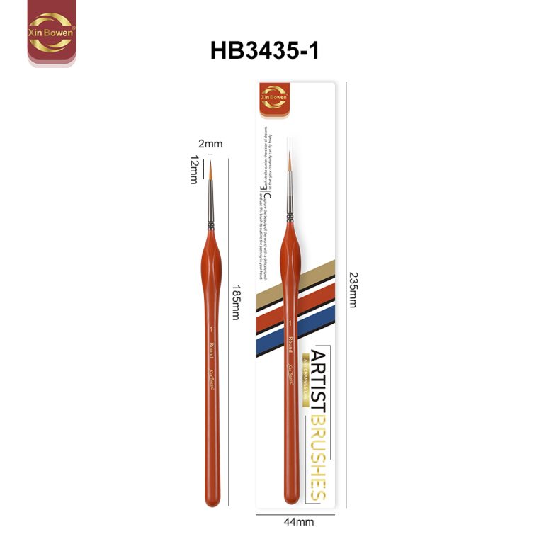 xinbowen triangular handle orange color detail paintbrush (2)