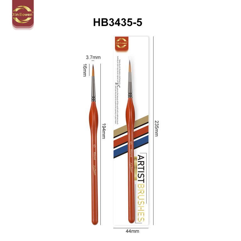 xinbowen triangular handle orange color detail paintbrush (7)